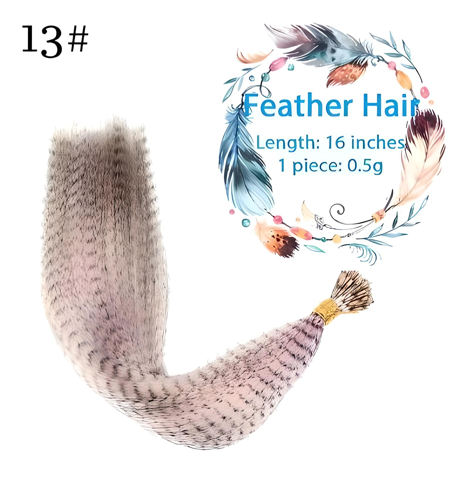 Colorful Hair Extension Wire Hair Extensions Fake Coloring Feather